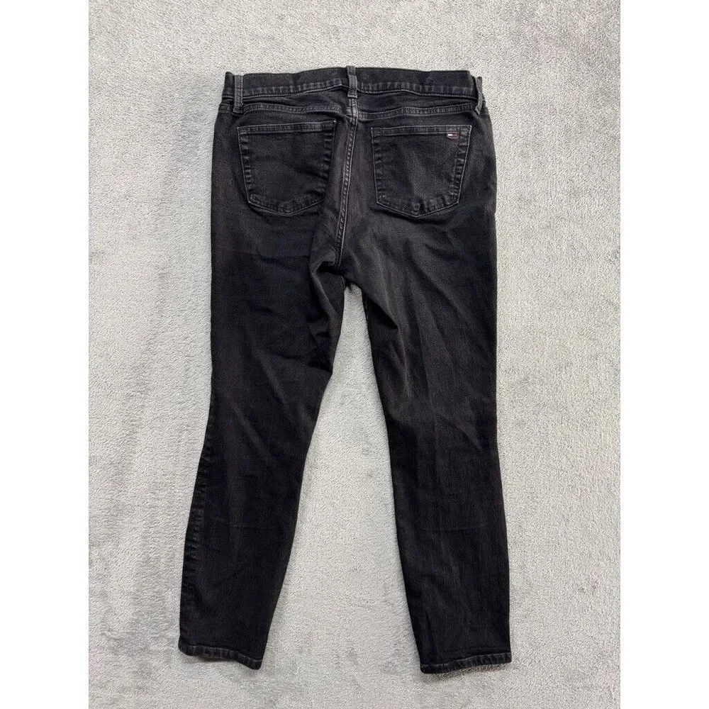 Tommy Hilfiger Denim Skinny Moulante Size 10 Womens Black Measured 31x26‎